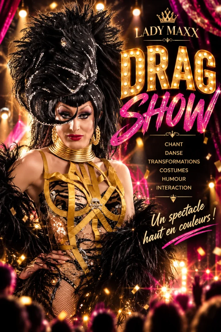 Show drag queen sur scène à Paris – Lady Maxx